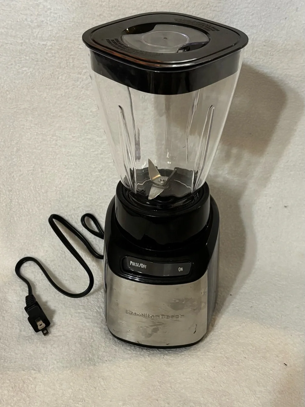 Hamilton Beach Stainless Steel Finish Blender Base with Black Trim